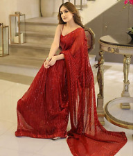Red sequence Saree indian