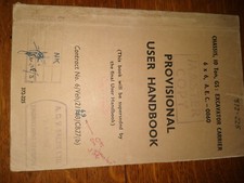 Vintage AEC 10 ton GS Excavator 6x6 AEC-0860 provisional user handbook