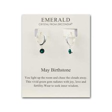 May Birthstone Hoop Earrings