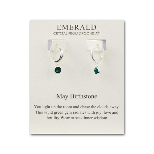 May birthstone hoop earrings - may,