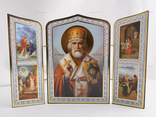 Triptych orthodox icon - orthodox,