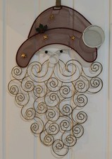 Vintage Santa Overdoor Card Holder Christmas Decoration