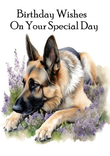 German shepherd dog birthday - shepherd,