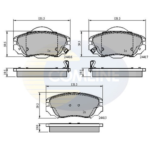 Brake pads set - brake, opel