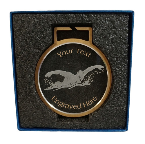 Personalised glass swimming - glass,