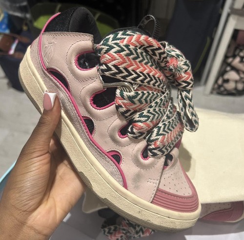Pink lanvin trainers - pink,