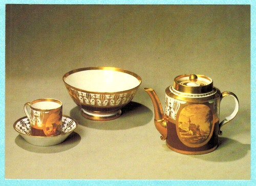 Russian postcard porcelain - postcard,
