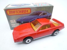 VINTAGE MATCHBOX SUPERFAST No.51f PONTIAC FIREBIRD SE IN ORIGINAL BOX 1982