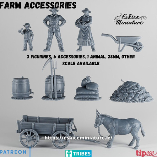 Western farm accessories - western, set