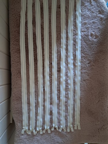 Cream invisible dress zips - x,