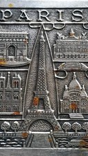Vintage Paris  Matchbox Metal