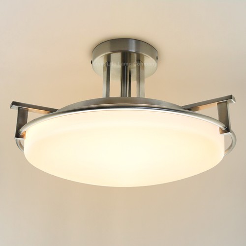 Round brush chrome ceiling - chrome,