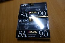 2x TDK SA 90 Chrome Type II Blank Audio Cassette Tapes Brand New And Sealed 