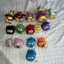 Genuine Disney Bundle Of Club Penguin Plush Puffles And Penguins