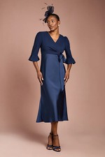 Coast Navy Wrap Dress Womens