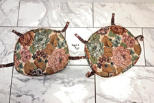 2 ORIGINAL ERCOL SEAT PADS FOR QUAKER,GOLDSMITH & FLEUR DE LYS  CHAIRS + 8 Studs