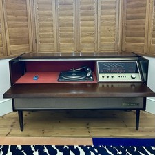 Midcentury Ferguson Radiogram with Garrard Turntable C.1960 Fully Working