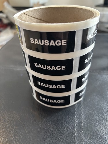 Sausage stickers glossy chip - sausage,