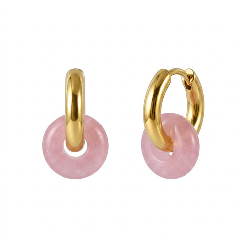 18k gold pink jade - 18k,