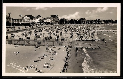 Travemünde beach with - travemünde,,