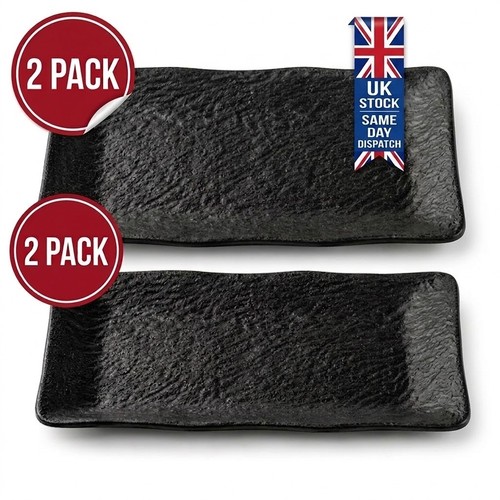Black melamine serving tray - melamine,
