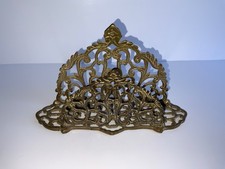 Vintage Art Deco Brass Letter Rack 8 Inches Long