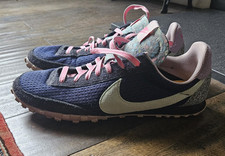 Mens Nike Waffle Racer Size 10.5 Uk (MIDNIGHT NAVY/VAPOR GREEN-BLACK)