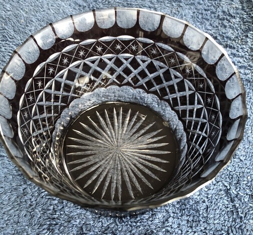 Bohemian cut crystal bowl - bohemian,