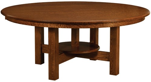Mission round trestle dining - mission,