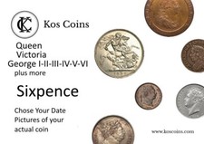 Sixpence silver great britain - sixpence,