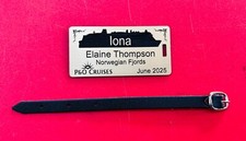 Personalised P&O Cruise Ship "IONA" Luggage Tag Norwegian Fjords, Free P&P