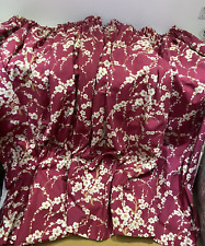 VINTAGE LINED LAURA ASHLEY LORI CRANBURRY CURTAINS 2.47M W x 1.73 DR BD48