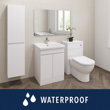 Bathroom Furniture Waterproof Floor Standing Vanity Unit WC Storage Unit-Toilet