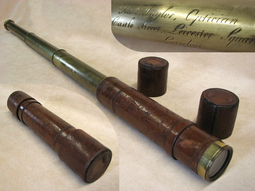 18th century draw telescope - 18th,