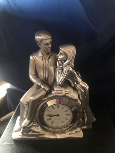 Romar sterling silver clock - sterling,