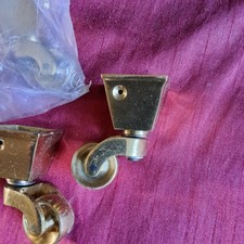 4 x Solid brass traditional castors wheel Furniture caster wheels 