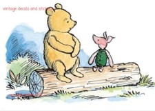 wall / furniture decal transfer image  Winnie the pooh & piglet art choose type