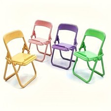 Novelty Folding Chair Mobile Phone Stand Random Colour - UK Seller - UK Stock