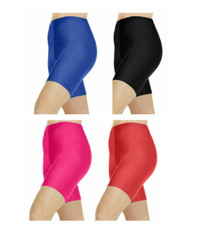 Girls Kids Nylon Lycra Cycling Shorts School Dance Childrens Gym Shorts 3-13