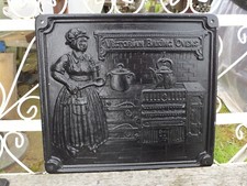 Vintage Victorian Banking Oven's Cast Aluminium Wall Plaque Decoration Collector