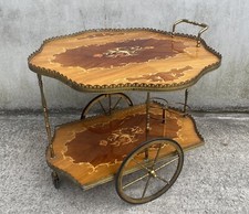 Vintage Italian Bar Cart Drinks trolley tea Trolley 1950s mid Century brass 