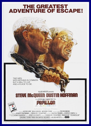 Papillon movie poster a3 - papillon,