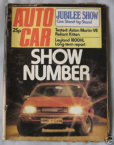 Autocar magazine 1975 - magazine, 18/10/1975