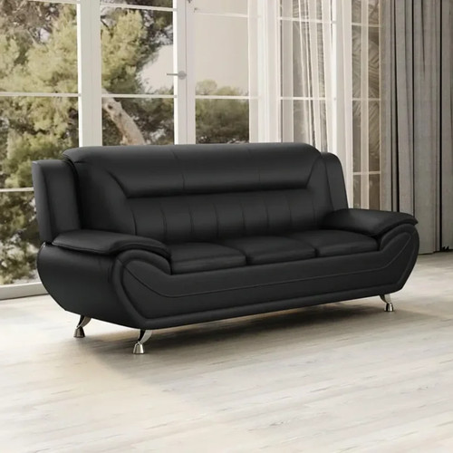 Eclipse leather seater sofa - leather,