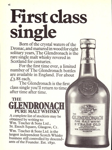 1972 advert for glendronach - for, 8