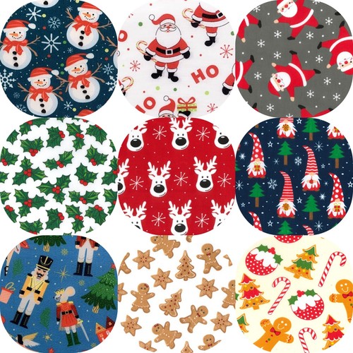 Christmas poly cotton fabric - christmas,