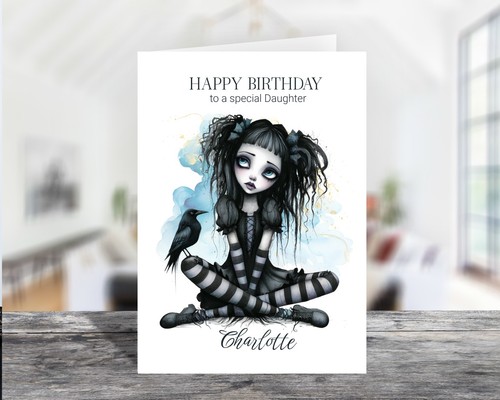 Personalised gothic girl - personalised,