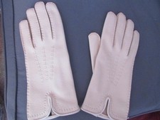 Vintage Ladies Leather Cream