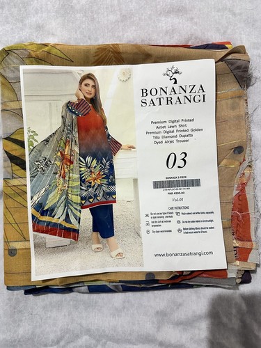 Asian suits cloths - unstiched, 3