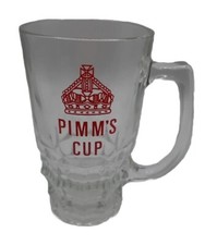 PIMMS CUP GLASS TANKARD VINTAGE RETRO 70s 80s BRANDED GLASS RARE Breweriana Gift